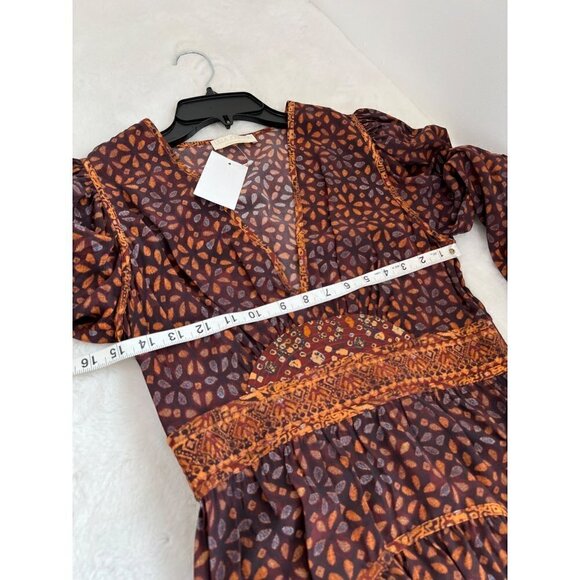 New Ulla Johnson Size 4 V-neck Mini Dress Serpentine *Defect-missing inner slip* - Picture 3 of 15